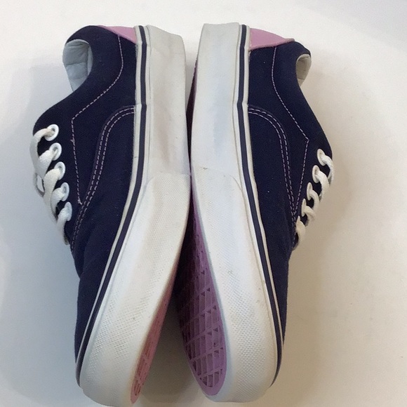 VANS BLACK AND PINK OFF THE WALL LOW TOP SNEAKERS SZ MENS 8 WOMEN 9.5 - Picture 6 of 11